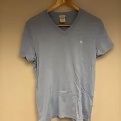 Abercrombie & Fitch ライトブルー Vネック Tシャツ S
