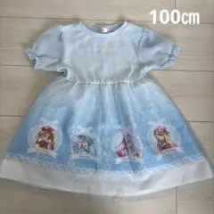 ひろがるスカイプリキュア　半袖　ワンピース　プリキュア　水色　フレアワンピースのサムネイル
