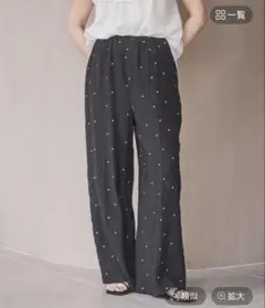 apart by ドットシシュウパンツ　黒のサムネイル