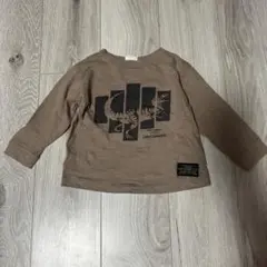 恐竜プリント 長袖カットソー 100cm