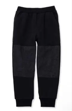 デニム切替裾リブスウェットパンツ　80