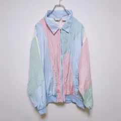 【シルク100%】Blair 2XL パステルカラー ジャケット ヴィンテージ