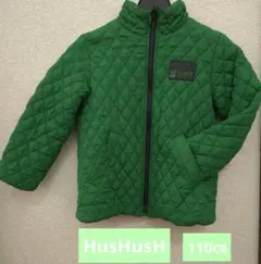 HusHusH　110㎝　ジャンパー　ジャケット　緑　ファスナー　アウター　男のサムネイル