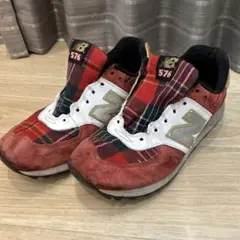 ニューバランス576 レザーチェック柄