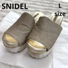 snidel グリッター 厚底 サンダル ゴールド Lサイズ ラメのサムネイル