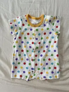 ミキハウス　半袖水玉ロンパース60サイズ