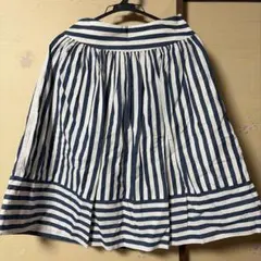 BEAMS HEART ストライプ 膝丈スカート サイズ1のサムネイル
