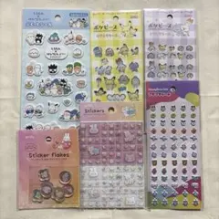 キラキラアニマルタイルシール たまごっちプチプチシール まとめ売り6点 セリア