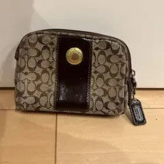Coach ブラウンロゴポーチ