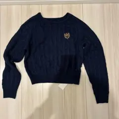 Dazy ネイビー ケーブルニット セーター