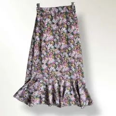 美品　フィフス　fifth ロングフレアスカート　マーメイド　花柄