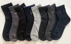 メンズソックス8足セット25-27cm綿100%夏用薄手　丈長さ約13-14cmのサムネイル