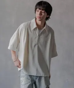 HARE ハレ　DABOルーズハーフZIPシャツのサムネイル