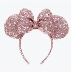 ディズニーランド ミニーちゃん スパンコール カチューシャ ピンク