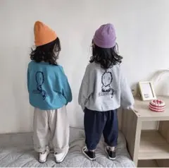 キッズトレーナー　カラートップス　韓国子ども服　 スウェット　幼稚園　保育園