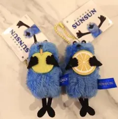 パペットスンスン　ぬいぐるみマスコット　フルーツver　2点セット　タグ付き