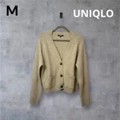 UNIQLO スフレヤーンショート カーディガン Vネック 送料無料 早い者勝ち