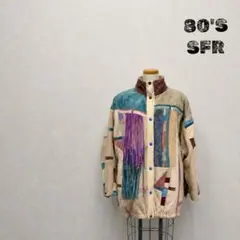 ヴィンテージ 80's SFR パッチワーク ジャケット ブルゾン ビンテージのサムネイル