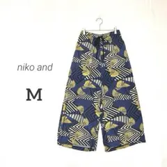 【niko and】希少品✨エスニック 総柄 ハイウエスト イージーパンツ M