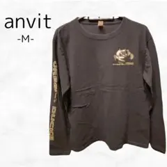 クリアランス❣️anvit【M】ロンT バラ oregon ducks 黒 長袖