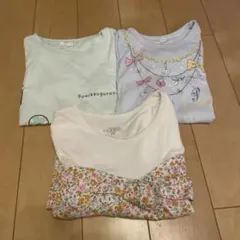 女の子　半袖Tシャツ　120cm 3枚セット　保育園着