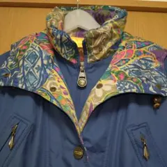 アシックス フード付きジャケット 青色 多色M