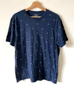 OLD NAVY オールドネイビー Tシャツ M 紺 シロクマ 総柄 アニマル