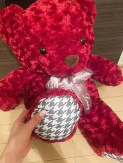 Lovely Rose テディベア ぬいぐるみ レッド