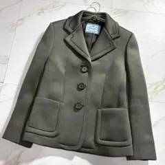 【美品】 PRADA 2015ランウェイ ジャケット シルバーグレー 光沢感のサムネイル