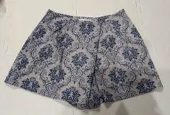 PROPORTION 花柄ショートパンツ サイズ2 Sサイズ　ブルー　グレージュ