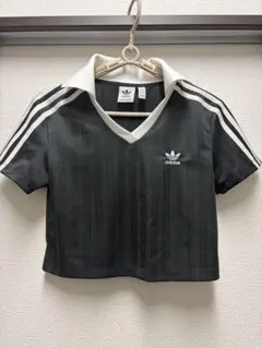 adidas アディダス オリジナルス クロップドTシャツ M 黒 白