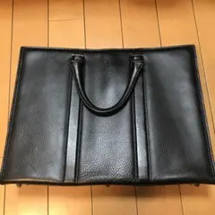 【エコメルカリ便限定】CK カルバンクライン　ブラック レザー ビジネスバッグ