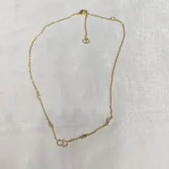 美品 ゴールド チェーン パール ネックレス