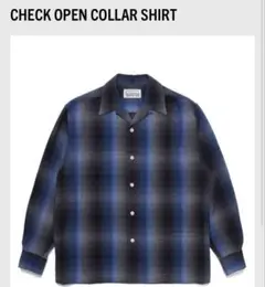 【廃盤】WACKO MARIA CHECK OPEN COLLAR SHIRT
