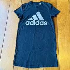 adidas アディダス ロゴ Tシャツワンピース 2XS 黒 GM5588