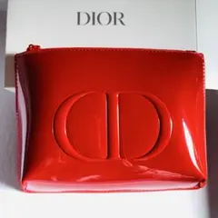 新品・未使用品DIOR ディオール ノベルティ エナメル ポーチ 赤