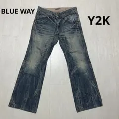 BLUE WAY ブルー ウェイ Y2K フレア ブーツカット デニム パンツのサムネイル