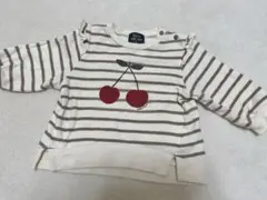 ボーダー チェリー 花柄トレーナー 2枚セット 女の子 まとめ 80