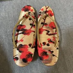 ✨昭和レトロ　七五三　アンティーク　草履22.5cmバック付き