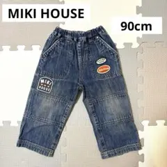 MIKI HOUSEミキハウス　ワッペン付きデニムパンツ／90cm／ジーンズ