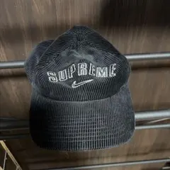 Supreme Nike コーデュロイ キャップ ブラック