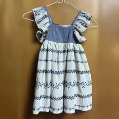 Bonnie Jean ノースリーブ ワンピース 花柄刺繍 3Tのサムネイル
