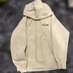 PHARNK パーカーアイボリーロゴプリントプルオーバーs