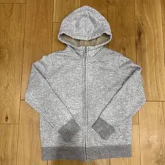 UNIQLO ユニクロ　グレー　ボアスウェットフルジップパーカー　150㌢