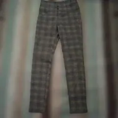 チェック柄 スリムフィット パンツ