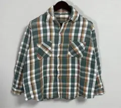 bigmac 70s L 単色タグ コットン ヘビーフランネルシャツ ヘビネル