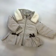 プティマイン　ペプラムダウン　アウター　ファー付き　美品　値下げ