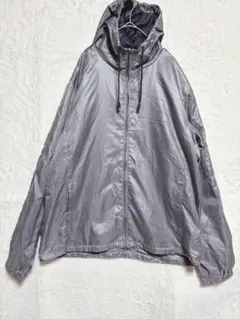 UNIQLO ユニクロ　グレー ナイロンジャケット フード付き　XL 【美品】