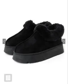 GRL グレイル 厚底ムートンショートブーツ ブラック 25cm