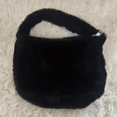 ファーショルダーバッグ 黒